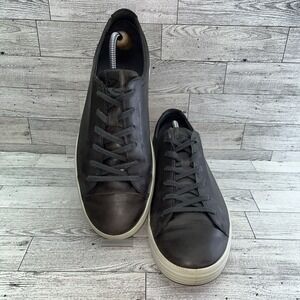 Ecco Soft 7 City Gray‎ Leather Lace Up Men Size EU 44 US 10-10.5